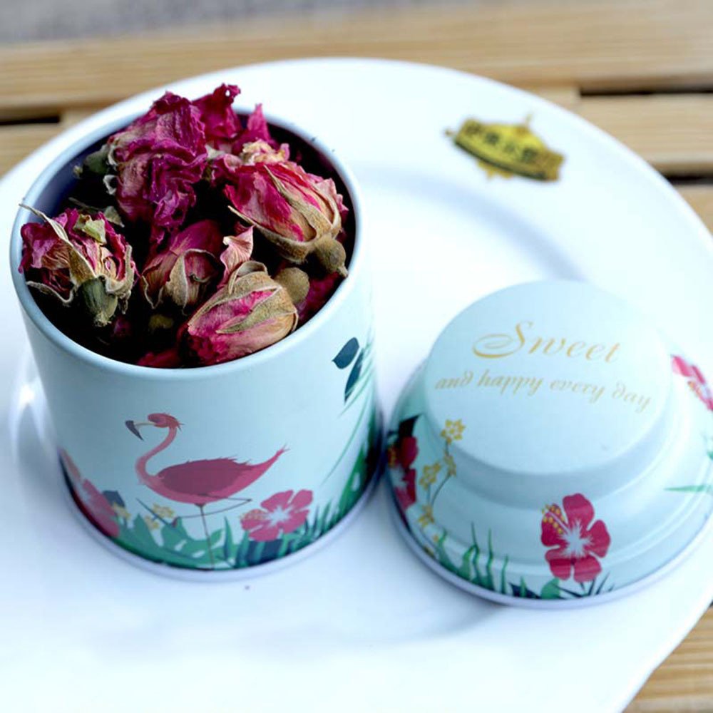 Tooget Elegant Metal Tinplate Empty Tins, Shabby Chic Mini-Boxes For Diy Candles, Dry Storage, Spices, Tea, Candy, Party Favors,